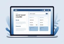 5 Ways a Word Counter Tool Can Improve Your Powerful Writing Skills(2025 Guide) Word Counter Tool on laptop showing word and character count